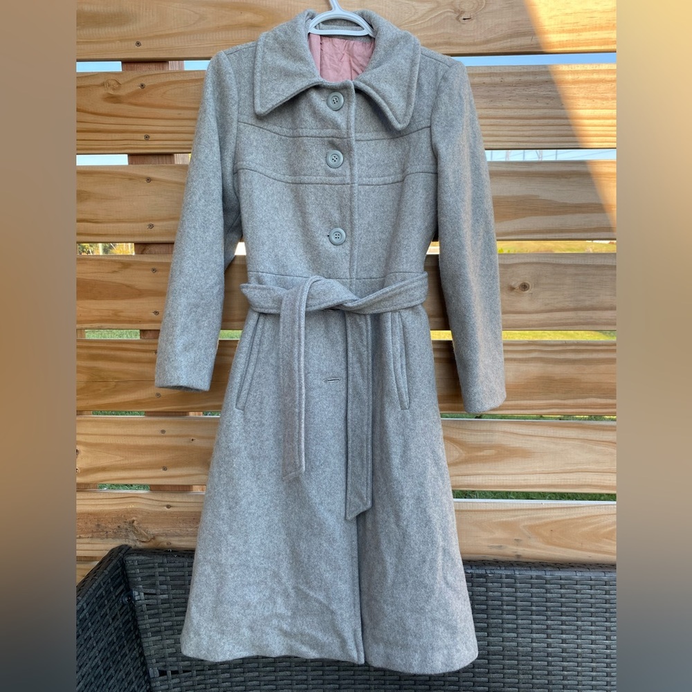 Vintage no brand - Belted wool blend coat